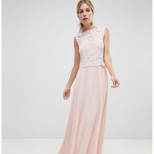 Oasis Occasion Lace Bodice Pleated Maxi Dress, 4